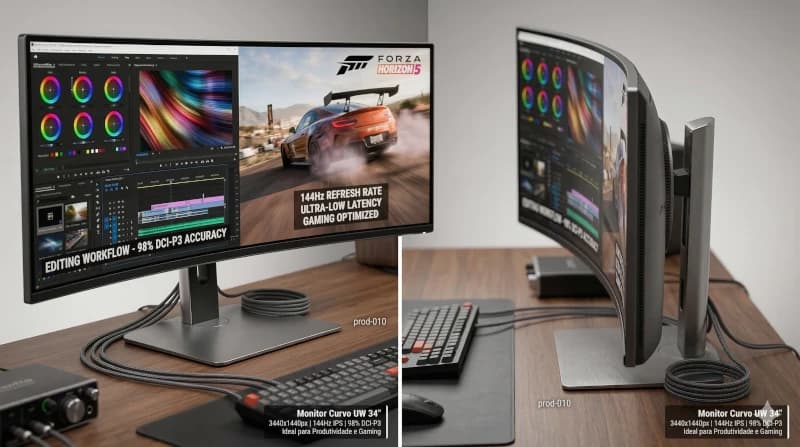 Monitor Ultrawide 34" 144Hz - Imagem 3