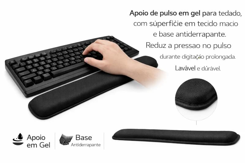 Apoio de Pulso Ergonômico em Gel