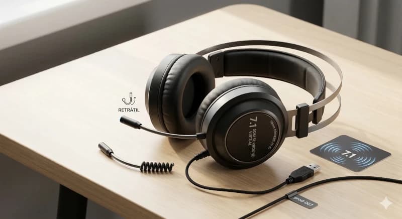 Headset Gamer Surround 7.1