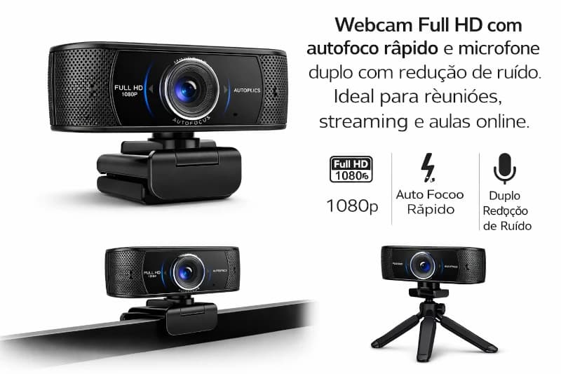 Webcam Full HD 1080p Autofoco